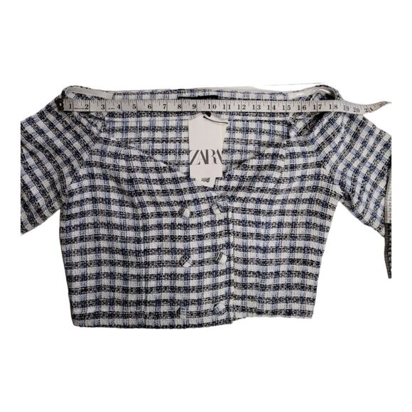 Zara textured off the shoulder crop top - Picture 12 of 13